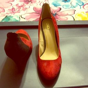 Red &Black Suede shoes